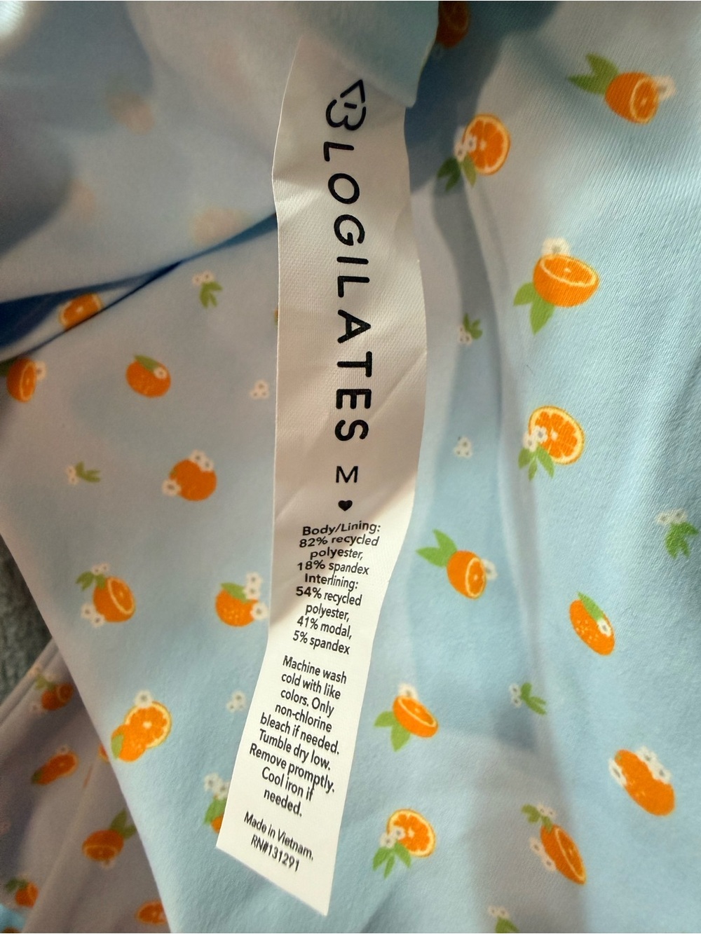Blogilates - Ruffle Back Tank with Blue Citrus Print - Picture 5 of 8